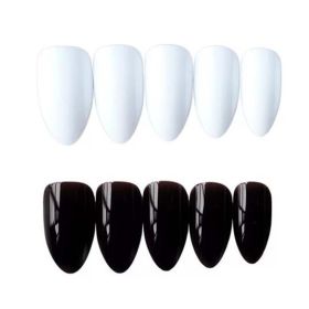 Vintage False Fingernails Artificial False Nails Tips Fake Art Nails; Black and White Fake Nails