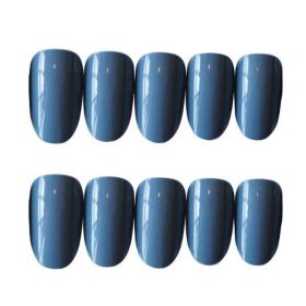 Blue False Fingernails Full Cover Fake Nails Artificial False Nails Tips for Daily Use Party Nail Art