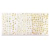 8 Sheets Self-Adhesive Gold Color Random Patterned Metallic Nail Sticker DIY Nail Art Decoration Decals Nail Decals