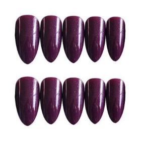 Vintage Dark Purple False Fingernails Artificial False Nails Tips Full Cover Fake Art Nails Fake Nails