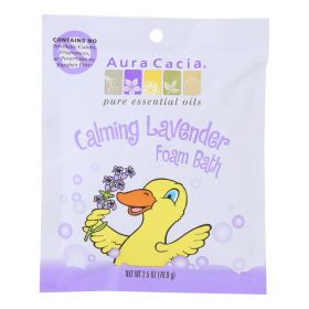 Aura Cacia Calming Foam Bath Lavender Essential Oil - Case Of 6 - 2.5 Oz