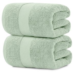 2 Pack Luxury Bath Sheet Towels Extra Large Highly Absorbent Bathroom Towel 35x70 Inch Mint Green