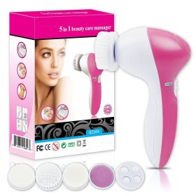 5 In 1 Deep Clean Electric Facial Cleaner Face Skin Care Brush Massager