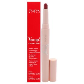 Vamp! Creamy Duo Contouring Lip Pencil and Shiny Lipstick - 008 Vintage Rose by Pupa Milano for Women - 0.035 oz Makeup