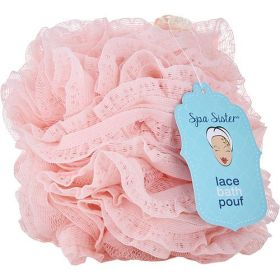 SPA ACCESSORIES by Spa Accessories VINTAGE LACE BATH POUF - BLUSH