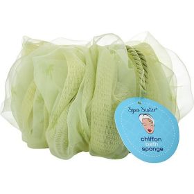 SPA ACCESSORIES by Spa Accessories CHIFFON DREAMY BATH SPONGE - CELERY/PALMS