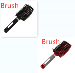 Hairbrush Anti Klit Brushy Haarborstel Women Detangler Hair Brush Bristle Nylon Scalp Massage  Teaser Hair Brush Comb (Option: 2-Brush-Set)