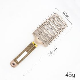 Hairbrush Anti Klit Brushy Haarborstel Women Detangler Hair Brush Bristle Nylon Scalp Massage  Teaser Hair Brush Comb (Option: Gold-No brush-1pc)