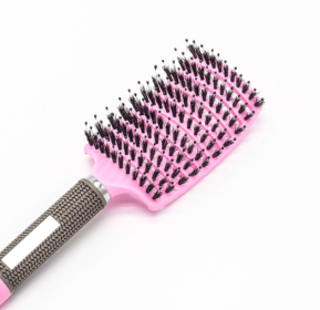 Hairbrush Anti Klit Brushy Haarborstel Women Detangler Hair Brush Bristle Nylon Scalp Massage  Teaser Hair Brush Comb (Option: Pink-Brush-1pc)