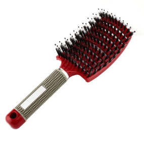 Hairbrush Anti Klit Brushy Haarborstel Women Detangler Hair Brush Bristle Nylon Scalp Massage  Teaser Hair Brush Comb (Option: Red-Brush-2pc)