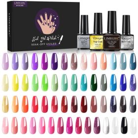 Limegirl Gel Nail Polish Set 60/40/24Colors Semi Permanent UV Led Gel Varnish Soak Off Nail Lacquers Base Top Coat (Type: ZH245-2)