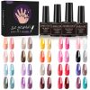 Limegirl Gel Nail Polish Set 60/40/24Colors Semi Permanent UV Led Gel Varnish Soak Off Nail Lacquers Base Top Coat