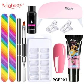 Manicure Set Poly Extension Nail KitGel Nails CompleteKit Gel For Extension Semi PermanentUV Varnish Kit Nail Tools Sets (Type: M-ZH19-1)