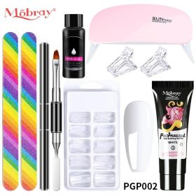 Manicure Set Poly Extension Nail KitGel Nails CompleteKit Gel For Extension Semi PermanentUV Varnish Kit Nail Tools Sets (Type: M-ZH19-2)