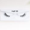 1Pair Mink Half Lashes Soft Thick Eye End Lengthening Faux Eyelashes Natural Long Handmade Eyelash Cross Curl 3D Lash For Makeup