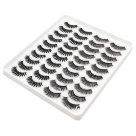 20 Pairs Mink Lashes Natural False Eyelashes Dramatic Volume Fake Lashes Soft Thick Long Eyelashes Wispy Makeup Extension 2022 (Color: 2203)