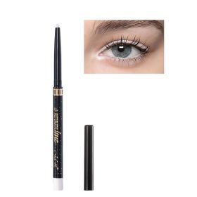 Waterproof Gel Eye Liner Pencil Eye Liner Shadow Gel Pencil for Women Waterproof Smudge Proof (Color: White)