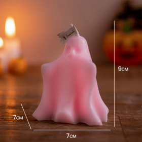 Light Ghost Tea Lights Halloween Party Candles (Color: Pink)