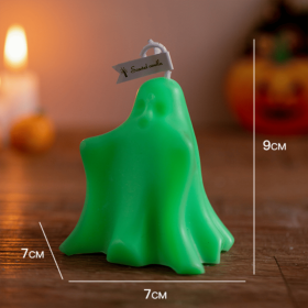 Light Ghost Tea Lights Halloween Party Candles (Color: Green)