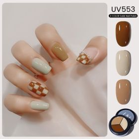 MAYCHAO Solid Color Nail Gel Polish Full Coverage Paint Gel DIY Nail Art Designs Soak Off UV LED Manicure Varnish Solid UV Gel (Color: UV553)