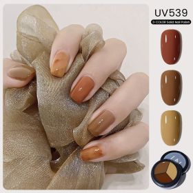 MAYCHAO Solid Color Nail Gel Polish Full Coverage Paint Gel DIY Nail Art Designs Soak Off UV LED Manicure Varnish Solid UV Gel (Color: UV539)