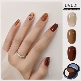 MAYCHAO Solid Color Nail Gel Polish Full Coverage Paint Gel DIY Nail Art Designs Soak Off UV LED Manicure Varnish Solid UV Gel (Color: UV521)