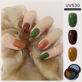 MAYCHAO Solid Color Nail Gel Polish Full Coverage Paint Gel DIY Nail Art Designs Soak Off UV LED Manicure Varnish Solid UV Gel (Color: UV530)