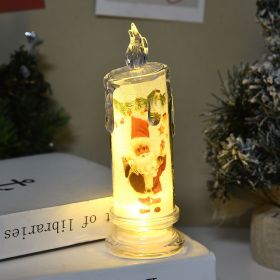 Christmas Flameless Candles for Home Decoration Christmas Gift (Color: style 5, size: S)