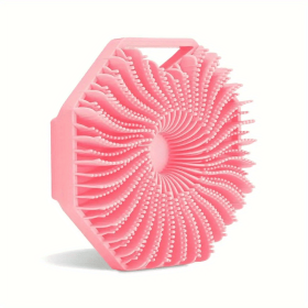 2pcs Natural Silicone Body Brush for Exfoliating and Massage - Soft Scrubber for Shower and Bath (Color: Pink, quantity: 2pcs)