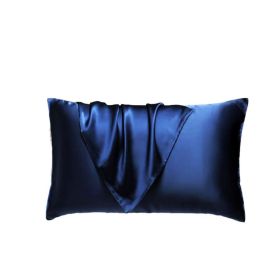 Silk Pillowcase for Hair and Skin, Mulberry Silk Pillow Cases 2Pack (Color: navy blue, size: 50x66cm)