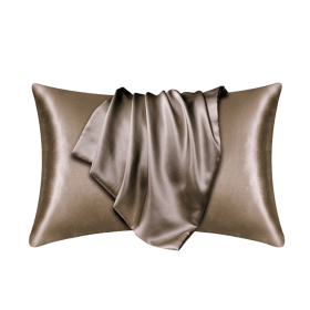 Silk Pillowcase for Hair and Skin, Mulberry Silk Pillow Cases 2Pack (Color: Champagne, size: 50x75cm)