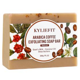 KYLIEFIT Coffee & Brazilian Nut Shea Sugar Scrub, Whitening, Rejuvenate, Exfolilate, Nourishing, Cleaning Skin,Face & Body Use (Color: 1 Soap)