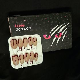 Love Scratch 10PCs 'Bloody Maria ' Handmade Press-on Nails (size: L)