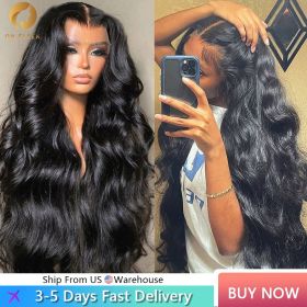 13x6 Hd Transparent Body Wave Lace Front Wig 30 40 Inch 360 13x4 Hd Lace Frontal Wigs Human Hair Wig Pre Plucked For Black Women (Stretched Length, Density: 30inches, 180 Density, Color: 13x4 HD Lace Wig)