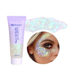 Body Glitter Gel Face Glitters Body Gel Sequins Shimmer Liquid Eyeshadow Holographic Cosmetic Laser Powder Festival Glitter Makeup (Color: 06)