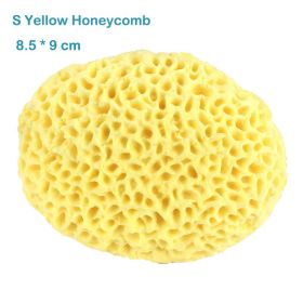 Sponge Bath Shower Bathroom Accessories For Body Cleaning Face Washing Exfoliating Remover Massage Puff Scrubber Home Supplies (Color: S Yellow Honeycomb)