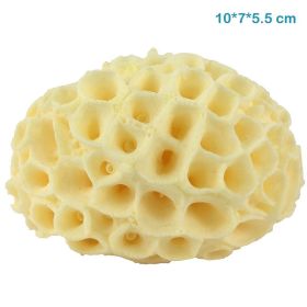 Sponge Bath Shower Bathroom Accessories For Body Cleaning Face Washing Exfoliating Remover Massage Puff Scrubber Home Supplies (Color: M Yellow Seaweed)